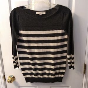 Comfortable boatneck 3/4 sleeve sweater